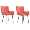 Image de vidaXL Chaises à manger lot de 2 Rose Velours344802