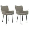 Image de vidaXL Chaises de salle Ã  manger 2 pcs Gris clair Velours