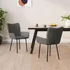 Image de vidaXL Chaises à manger lot de 2 Gris foncé Velours344821