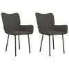 Image de vidaXL Chaises de salle Ã  manger 2 pcs Gris foncÃ© Velours