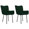 Image de vidaXL Chaises à manger lot de 2 Vert foncé Velours344822