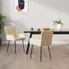Image de vidaXL Chaises à manger lot de 2 crème tissu344830