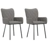 Image de vidaXL Chaises à manger lot de 2 gris clair tissu344831