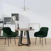 Image de vidaXL Chaises à manger lot de 2 Vert foncé Velours344847