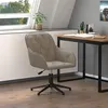 Image de vidaXL Chaise pivotante de bureau Gris clair Velours344856