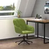 Image de vidaXL Chaise pivotante de bureau Vert clair Velours344859