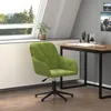 Image de vidaXL Chaise pivotante de bureau Vert clair Velours