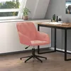 Image de vidaXL Chaise pivotante de bureau Rose Velours