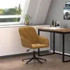 Image de vidaXL Chaise pivotante de bureau Marron Velours344864