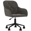 Image de Chaise de bureau pivotante en velours gris foncÃ©, cadre en mÃ©tal, ergonomique