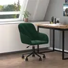 Image de vidaXL Chaise pivotante de bureau Vert foncé Velours344869