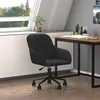 Image de vidaXL Chaise pivotante de bureau Noir Velours344873