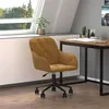 Image de vidaXL Chaise pivotante de bureau Marron Velours344875