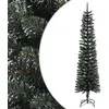 Image de vidaXL Sapin de Noël artificiel mince avec support Vert 210 cm PVC
