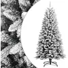 Image de vidaXL Sapin de NoÃ«l artificiel avec neige floquÃ©e 120 cm PVC et PE
