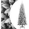 Image de vidaXL vidaXL Sapin de Noël artificiel avec neige floquée 240 cm PVC et PE