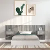 Image de vidaXL Tête de lit avec armoires sonoma gris Bois d'ingénierie