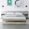 Image de vidaXL Tête de lit avec armoires sonoma gris Bois d'ingénierie