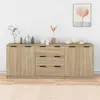 Image de vidaXL Buffets 3 pcs Chêne sonoma Bois d'ingénierie3115782