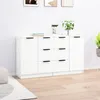 Image de vidaXL Buffets 2 pcs blanc 60x30x70 cm Bois d'ingÃ©nierie