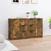 Image de vidaXL Buffets 2 pcs Chêne fumé 60x30x70 cm Bois d'ingénierie3115793