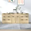 Image de vidaXL Buffets 3 pcs Chêne sonoma Bois d'ingénierie3115798