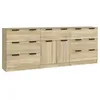 Image de vidaXL Buffets 3 pcs ChÃªne sonoma Bois d'ingÃ©nierie