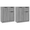Image de vidaXL Buffets 2 pcs Sonoma gris 60x30x70 cm Bois d'ingénierie