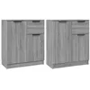 Image de vidaXL Buffets 2 pcs Sonoma gris 60x30x70 cm Bois d'ingÃ©nierie