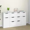 Image de vidaXL Buffets 3 pcs Blanc Bois d'ingÃ©nierie