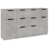 Image de vidaXL Ensemble de buffets 3 pcs Gris bÃ©ton Bois d'ingÃ©nierie