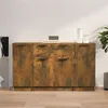 Image de vidaXL Buffets 3 pcs Chêne fumé Bois d'ingénierie