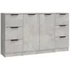 Image de vidaXL Vidaxl Buffets 3 Pcs Gris Béton Bois D'ingénierie