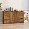 Image de vidaXL Buffets 3 pcs Chêne fumé Bois d'ingénierie