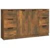 Image de Vidaxl Buffets 3 Pcs ChÃªne FumÃ© Bois D'ingÃ©nierie