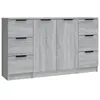 Image de vidaXL Buffets 3 pcs Sonoma gris Bois d'ingÃ©nierie