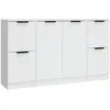 Image de vidaXL Vidaxl Buffets 3 Pcs Blanc Bois D'ingénierie