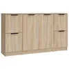 Image de vidaXL Buffets 3 pcs ChÃªne sonoma Bois d'ingÃ©nierie