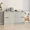 Image de vidaXL Buffets 3 pcs gris béton bois d'ingénierie3115847