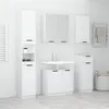 Image de vidaXL Meubles de salle de bain 5 pcs Blanc Bois d'ingénierie3115852