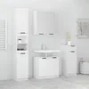 Image de vidaXL Meubles de salle de bain 4 pcs Blanc Bois d'ingénierie3115884