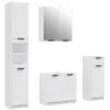Image de vidaXL Meubles de salle de bain 4 pcs Blanc Bois d'ingÃ©nierie