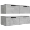Image de vidaXL Armoires murales 2 pcs Gris bÃ©ton 68x30x20 cm Bois d'ingÃ©nierie