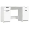 Image de vidaXL Bureau avec armoire latÃ©rale Blanc Bois d'ingÃ©nierie
