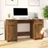 Image de vidaXL Bureau avec armoire latérale Chêne fumé Bois d'ingénierie3115913