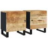 Image de vidaXL Vidaxl Tables De Chevet 2 Pcs 40x33x46 Cm Bois De Manguier Solide