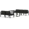 Image de Vidaxl Salon De Jardin 6 Pcs Avec Coussins Aluminium Anthracite