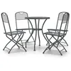 Image de vidaXL Ensemble à manger de jardin 5 pcs Maille Métal Anthracite3084708