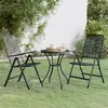 Image de vidaXL Ensemble à manger de jardin 3 pcs Maille Métal Anthracite
