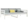 Image de vidaXL Lit de jour Blanc 90x190 cm Bois de pin massif